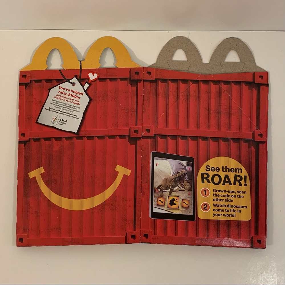 🦖[4/$25] 2025 MCDONALDS JURASSIC WORLD CHAOS THEORY HAPPY MEAL BOX *EMPTY* 🦖